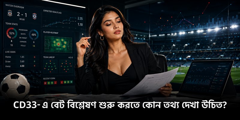 CD33-এ বেট বিশ্লেষণ শুরু করতে কোন তথ্য দেখা উচিত?